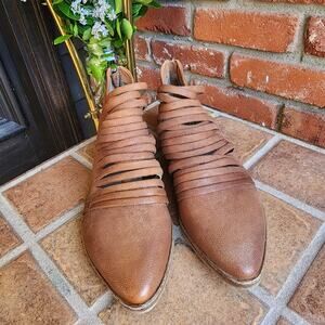 Free People Lost Valley Ankle Boot Natural Brown - Size 38 (US 7.5)